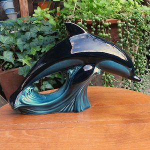 画像1: Poole pottery large dolphin ornament