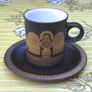 画像1: Hornsea "Midas" coffee cup and saucer