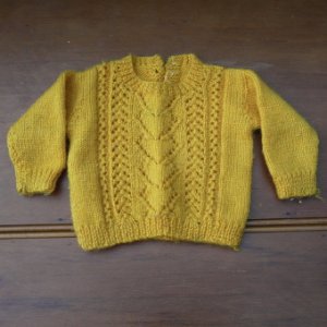 画像1: hand knitted sweater