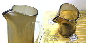 画像2: modern glass wine decanter/lemonade pitcher