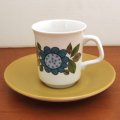 J&G Meakin "Topic" coffee cup and saucer designed by Alan Rogers