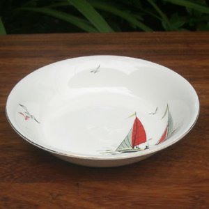 画像1: Alfred Meakin "Red Sails" cereal bowl/soup bowl