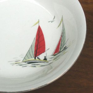 画像2: Alfred Meakin "Red Sails" cereal bowl/soup bowl