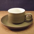 Denby "Chevron" coffee/demitasse cup and saucer