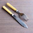 画像2: Vintage fork and knife set from Sheffield (2)