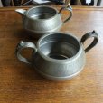 画像3: Antique pewter milk pitcher and sugar pot made in Sheffield (3)