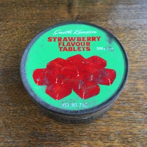 画像1: STRAWBERRY FLAVOUR TABLETS vintage tin