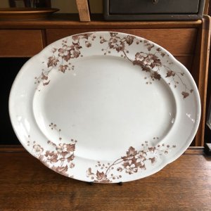 画像1: Antique oval plate