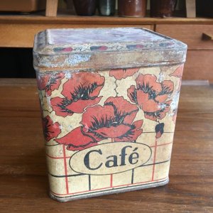 画像1: Old french coffee tin canister 
