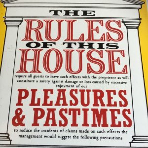 画像4: "The Rules of This House" enamel sign