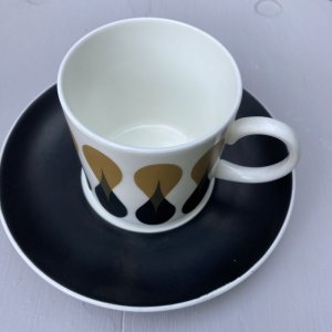 画像2: Wedgwood "Diablo" coffee/tea cup and saucer designed by Susie Cooper