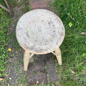 画像2: vintage painted stool from England