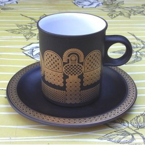 画像: Hornsea "Midas" coffee cup and saucer