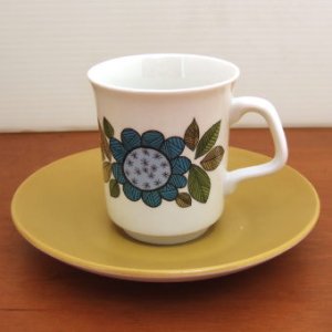 画像: J&G Meakin "Topic" coffee cup and saucer designed by Alan Rogers