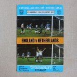 画像: Football programme  "England vs Netherlands 1977"