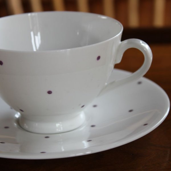 画像2: Tuscan polka dot tea cup and saucer (2)