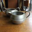 画像1: Antique pewter milk pitcher and sugar pot made in Sheffield (1)