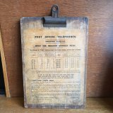 画像: POST OFFICE TELEPHONES "TRUNK CALLS." antique clipboard