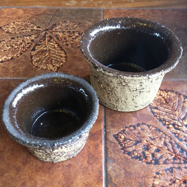 画像1: English studio pottery vintage pots (1)