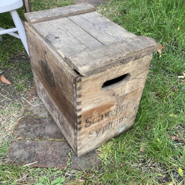 画像2: Schweppes vintage wooden crate (2)