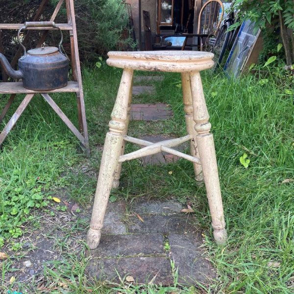 画像3: vintage painted stool from England (3)