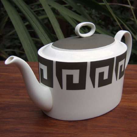 画像1: Wedgwood "Green Keystone" teapot by Susie Cooper (1)