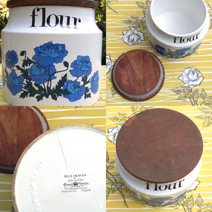 画像: Crown Devon "Blue Heaven" flour jar