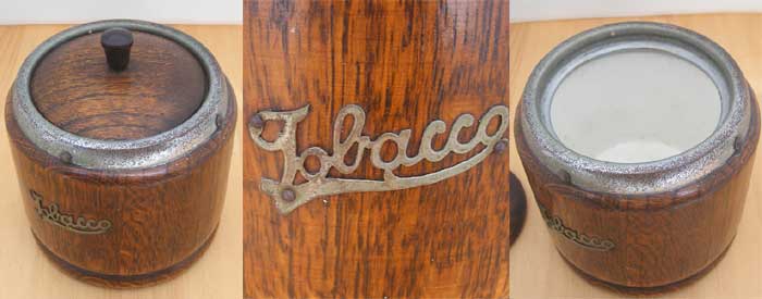 画像: Vintage wooden tobacco canister